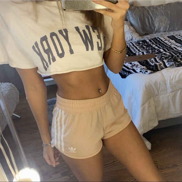 Pink Addidas athletic shorts - Picture 1 of 1